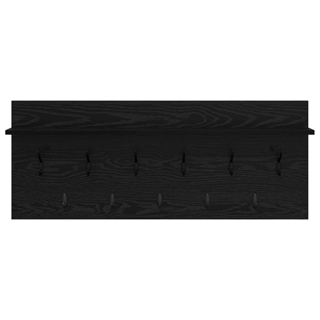 Wandmontierter nachttisch Schwarz Eichen-Optik 100 x 40 x 12 cm
