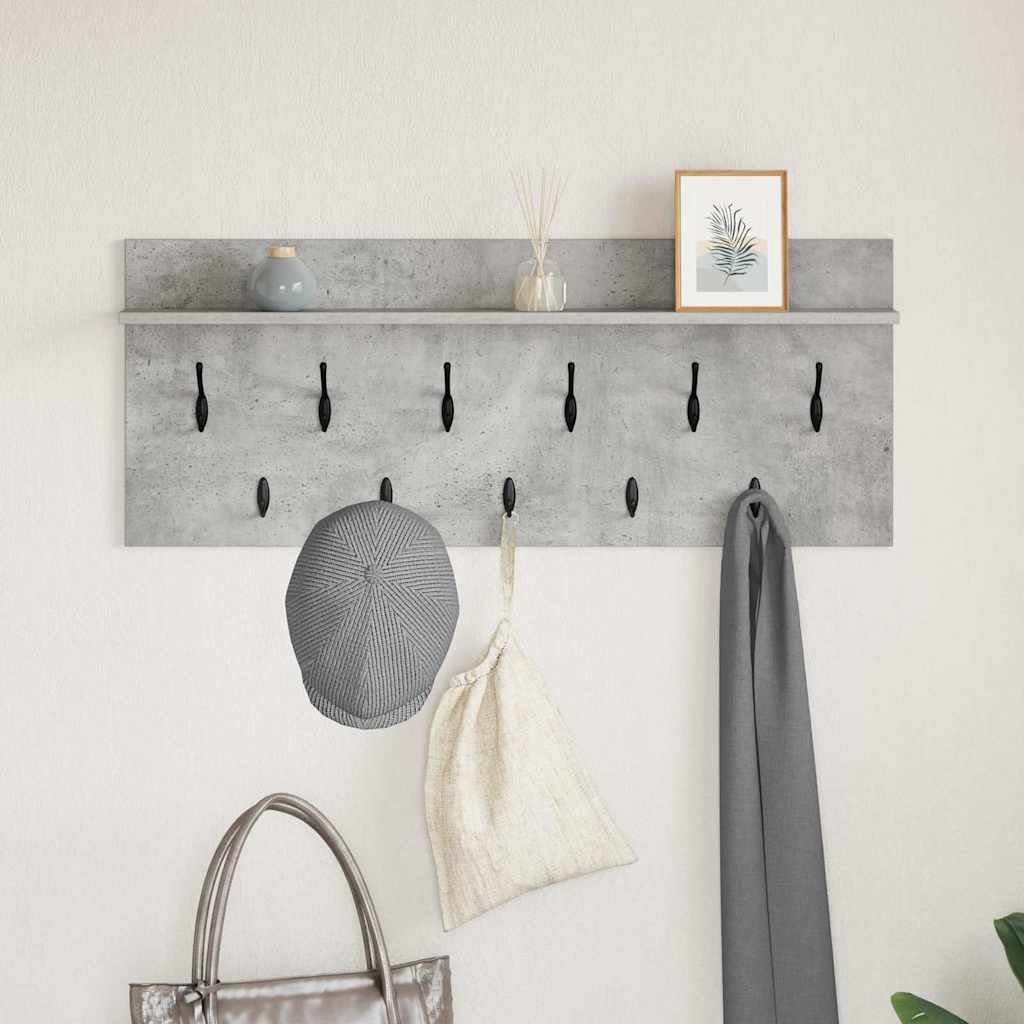 Wandmontierter nachttisch mit Regal Beton Grau 100 x 40 x 12 cm