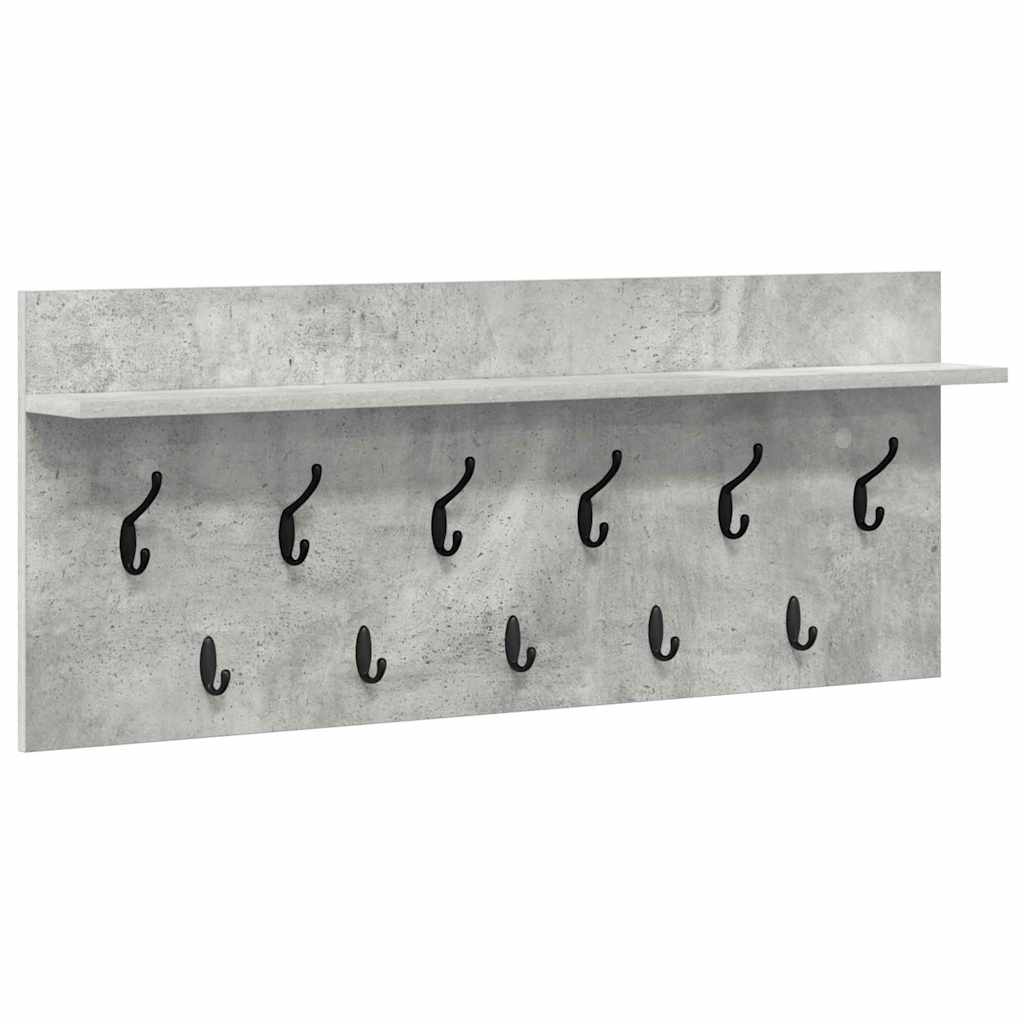 Wandmontierter nachttisch mit Regal Beton Grau 100 x 40 x 12 cm