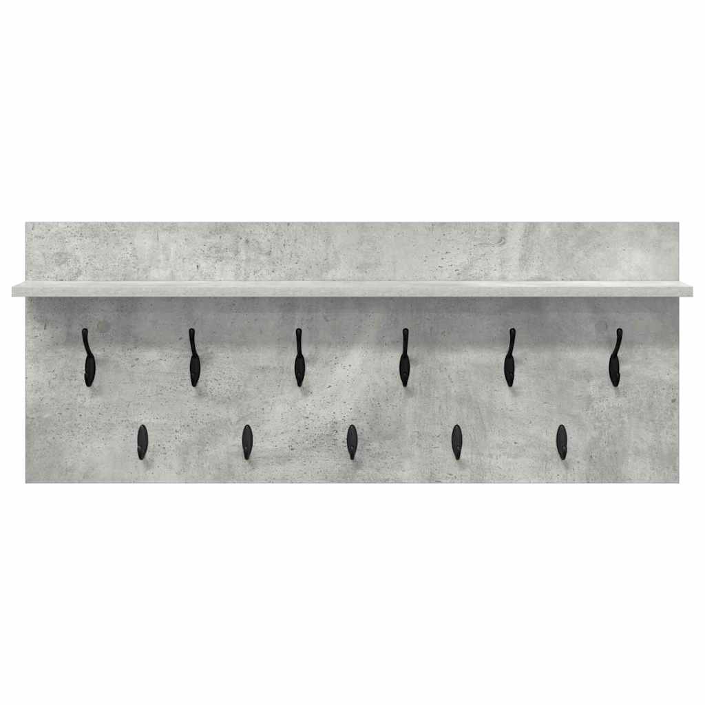 Wandmontierter nachttisch mit Regal Beton Grau 100 x 40 x 12 cm