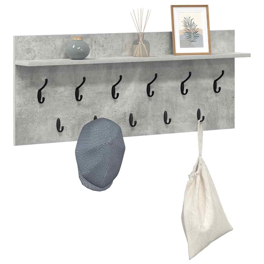 Wandmontierter nachttisch mit Regal Beton Grau 100 x 40 x 12 cm