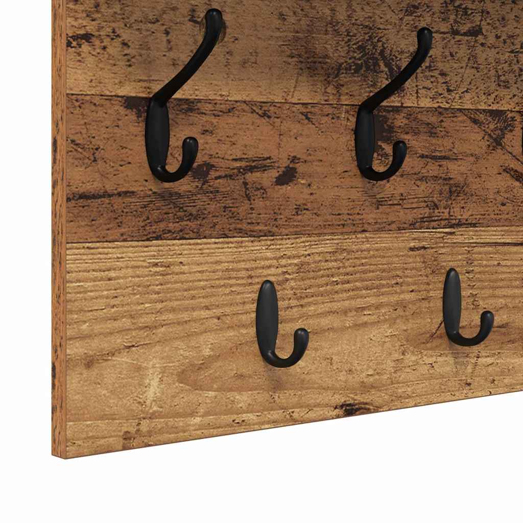Wandmontierter nachttisch mit Regal Altholz 100 x 40 x 12 cm