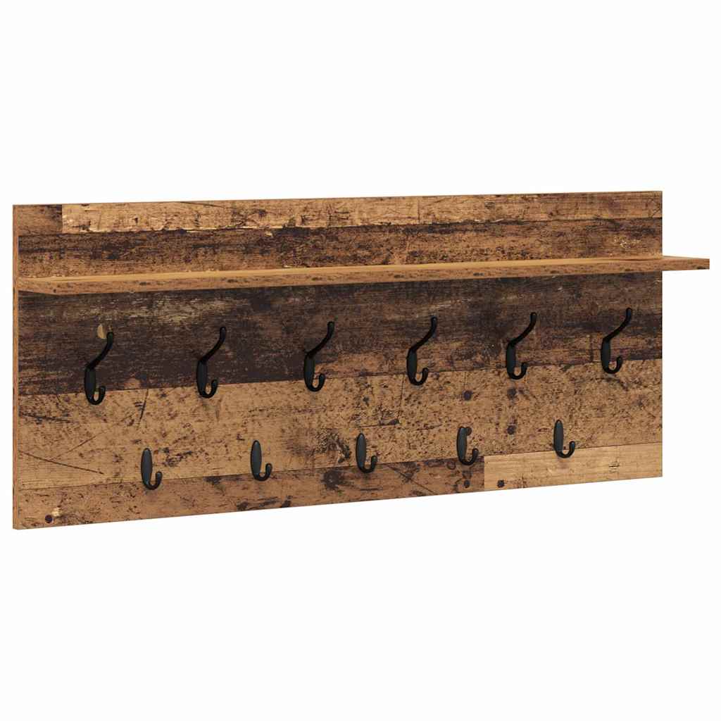 Wandmontierter nachttisch mit Regal Altholz 100 x 40 x 12 cm