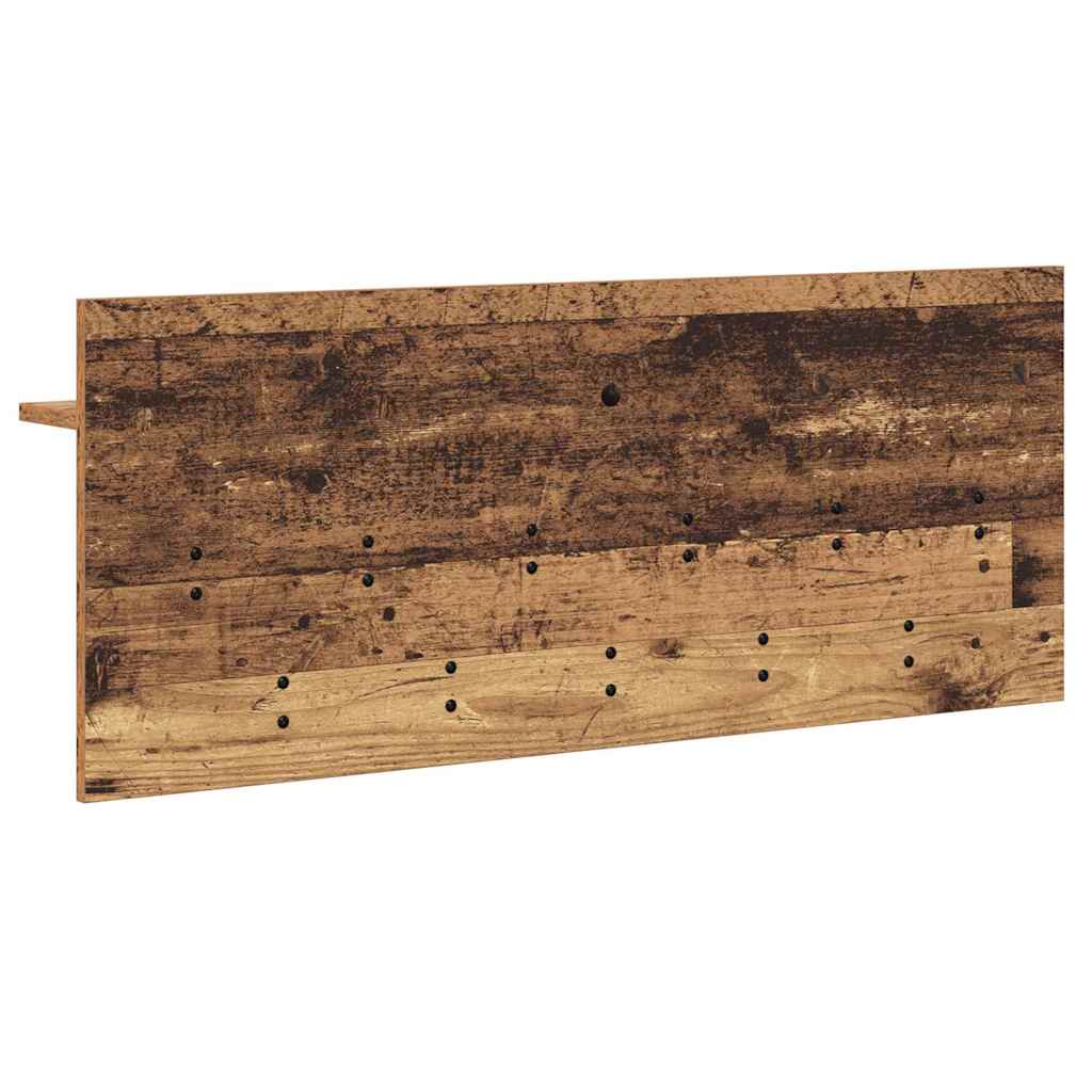 Wandmontierter nachttisch mit Regal Altholz 100 x 40 x 12 cm