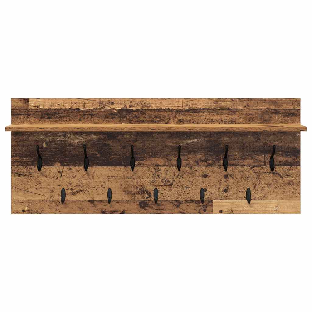 Wandmontierter nachttisch mit Regal Altholz 100 x 40 x 12 cm