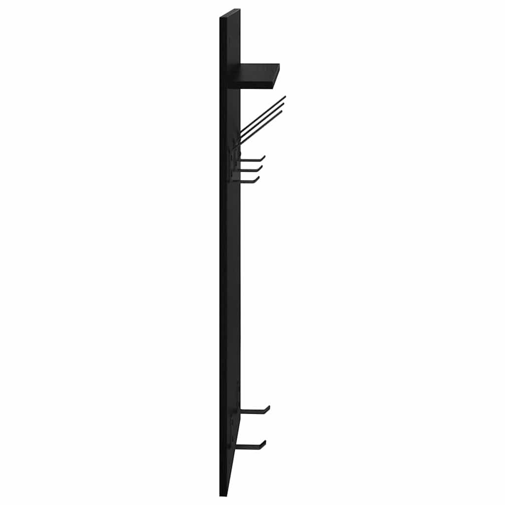 Wandmontierter nachttisch Schwarz Eichen-Optik 40 x 10 x 90 cm