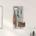 Wandmontierter nachttisch mit Regal Beton Grau 40 x 10 x 90 cm