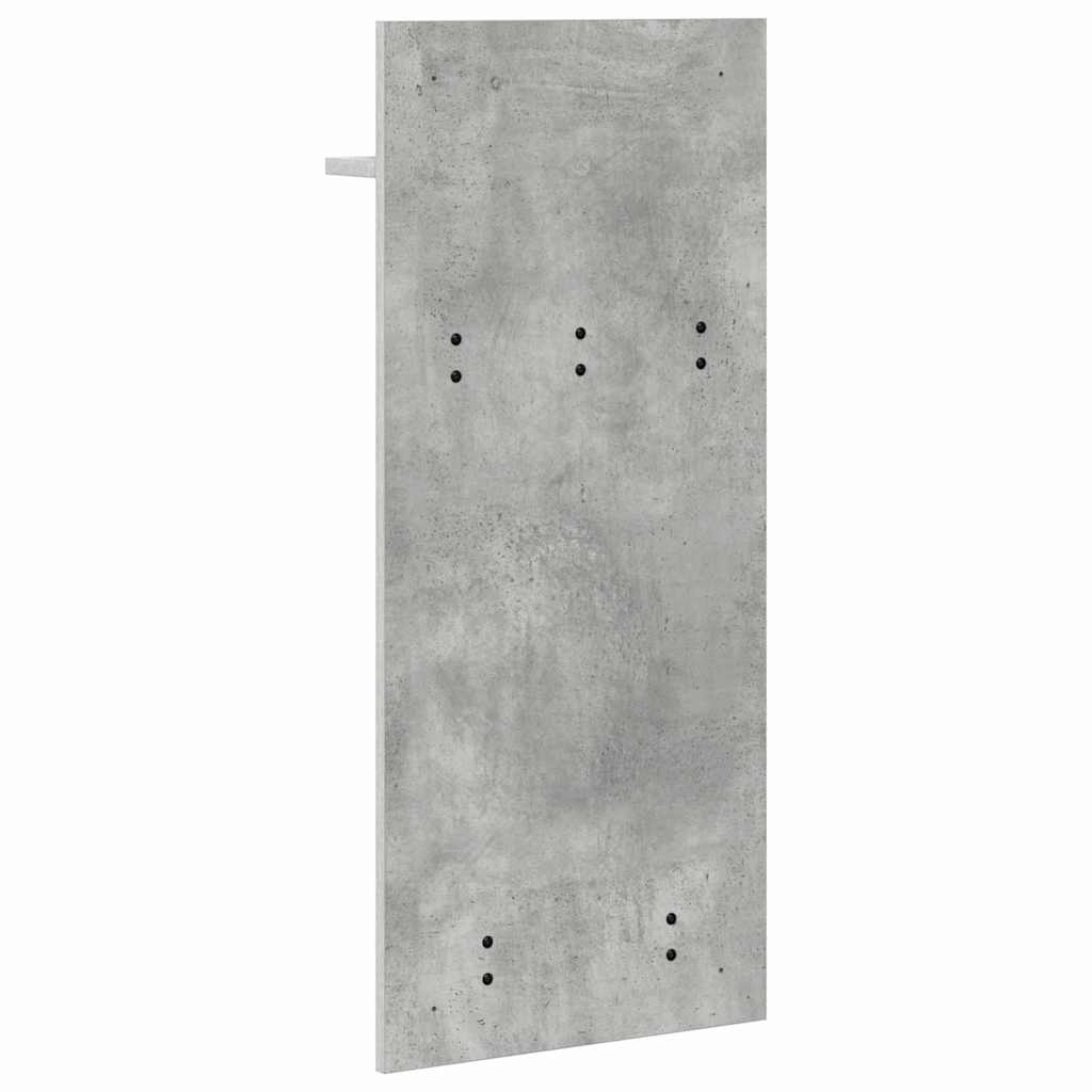 Wandmontierter nachttisch mit Regal Beton Grau 40 x 10 x 90 cm