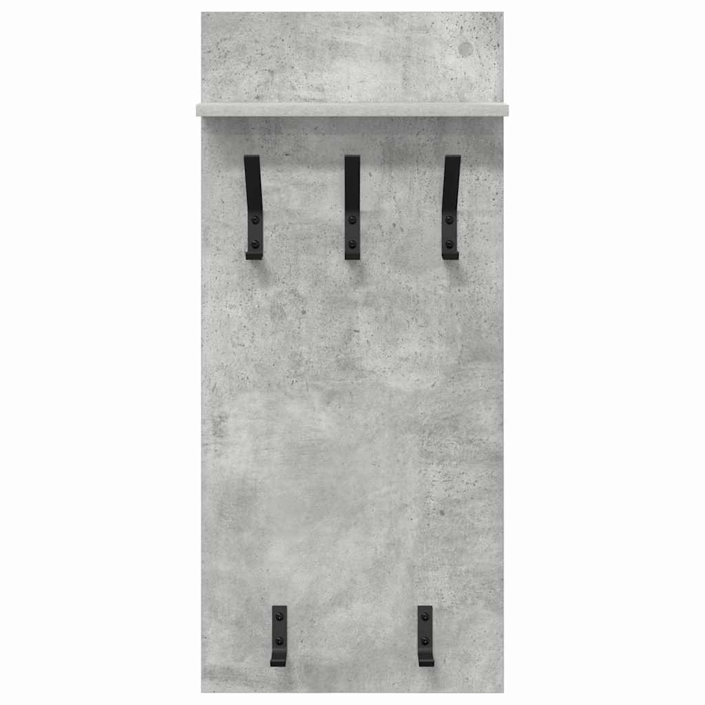 Wandmontierter nachttisch mit Regal Beton Grau 40 x 10 x 90 cm