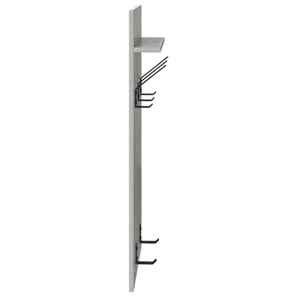 Wandmontierter nachttisch mit Regal Beton Grau 40 x 10 x 90 cm