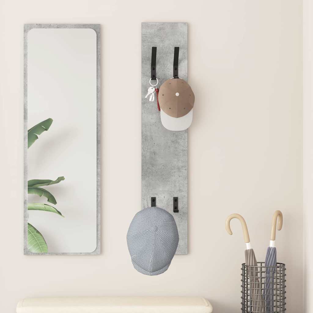 Wandmontierter nachttisch Beton Grau 20 x 1,5 x 100 cm