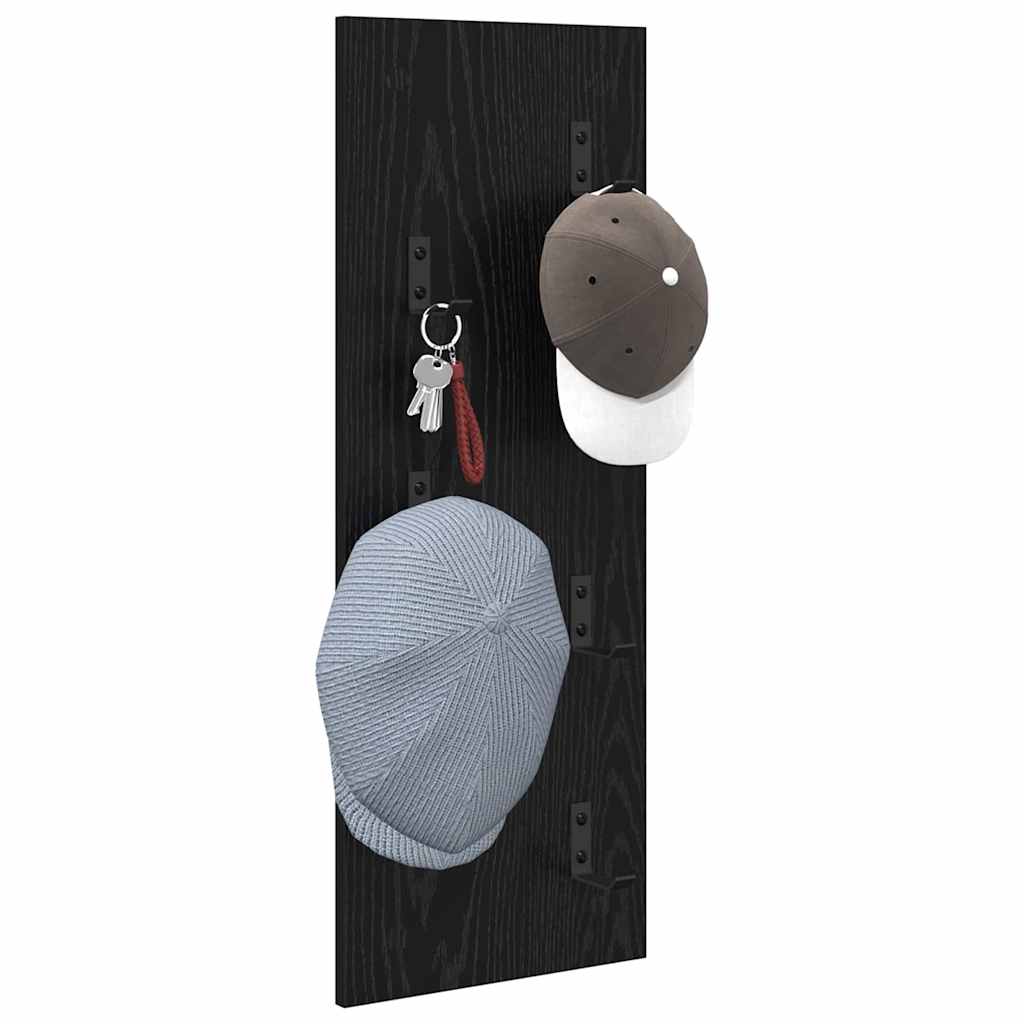 Wandmontierter nachttisch Schwarz Eichen-Optik 30 x 1,5 x 80 cm