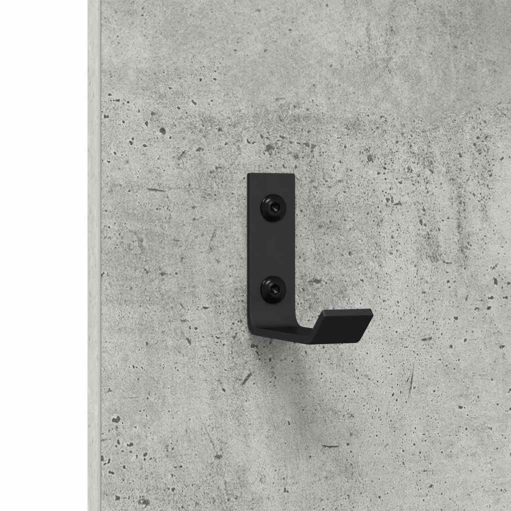 Wandmontierter nachttisch Beton Grau 30 x 1,5 x 80 cm