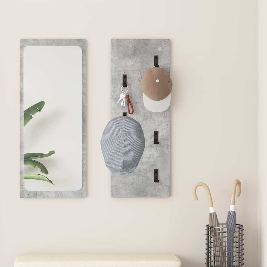 Wandmontierter nachttisch Beton Grau 30 x 1,5 x 80 cm