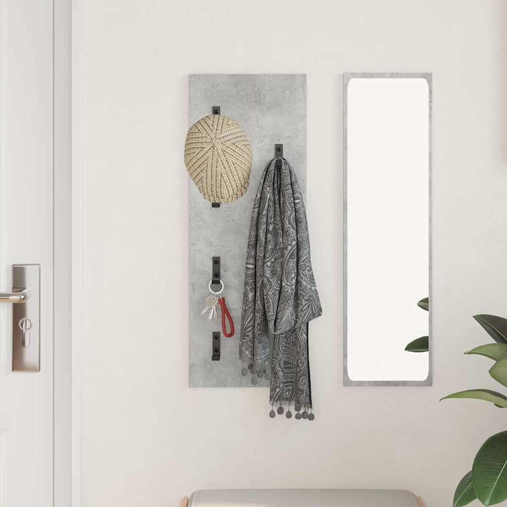 Wandmontierter nachttisch Beton Grau 30 x 1,5 x 80 cm