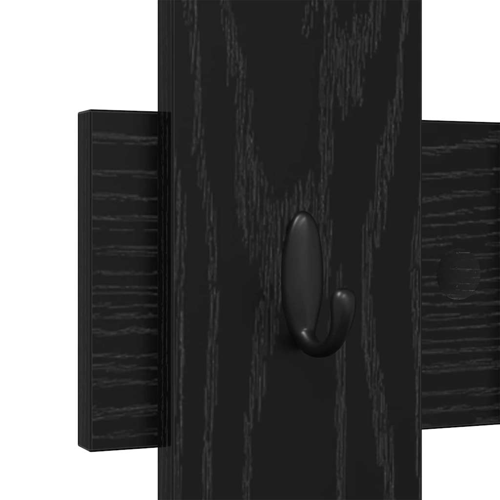 Wandmontierter nachttisch Schwarz Eichen-Optik 60 x 3 x 82 cm
