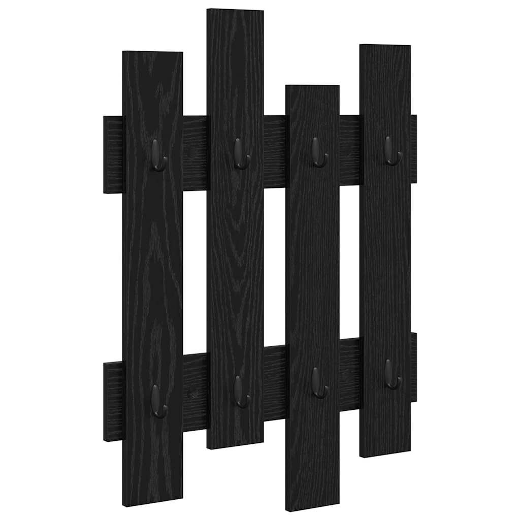 Wandmontierter nachttisch Schwarz Eichen-Optik 60 x 3 x 82 cm