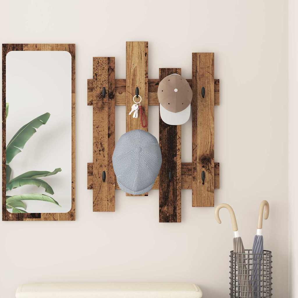Wandmontierter nachttisch Altholz 60 x 3 x 82 cm Holzwerkstoff