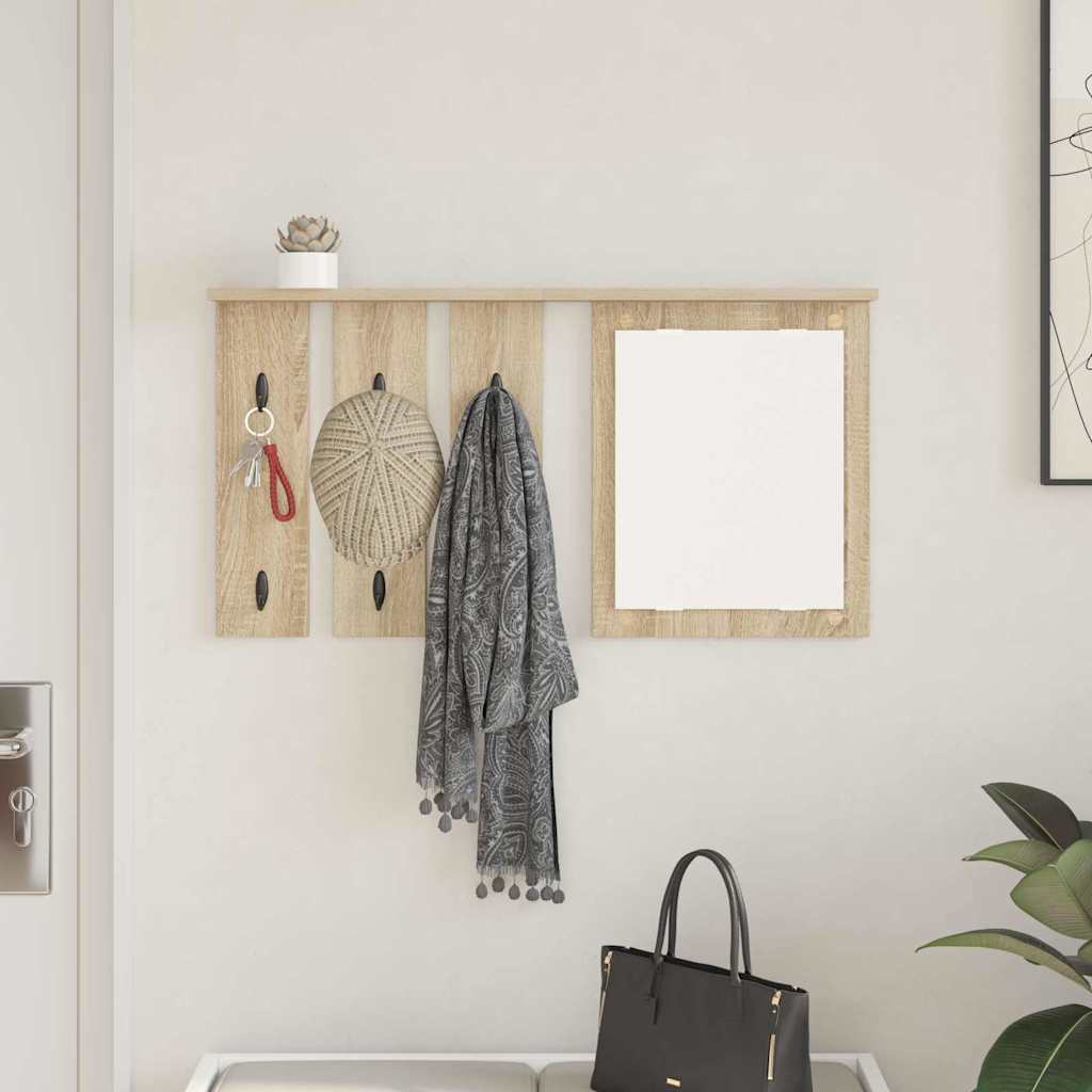 Wandmontierter Kleiderständer Sonoma-Eiche 85 x 10 x 45 cm