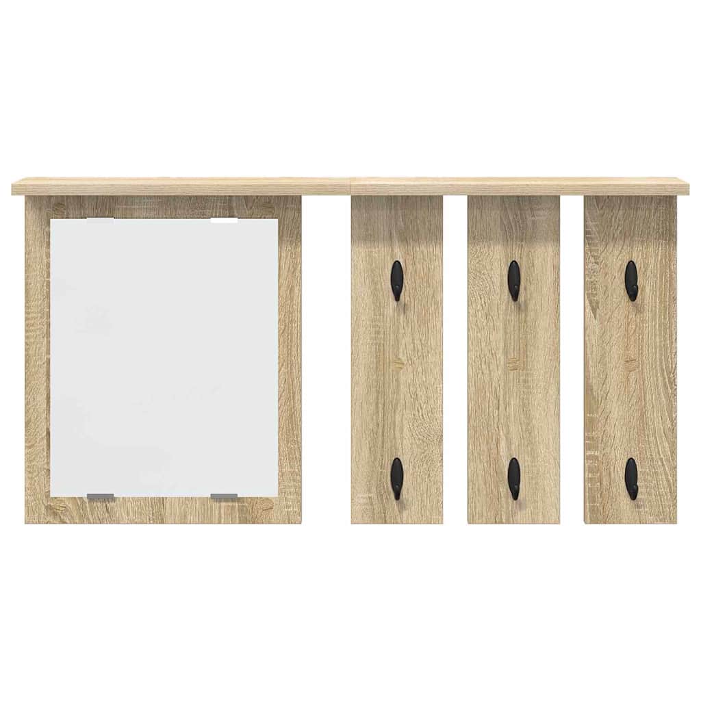 Wandmontierter Kleiderständer Sonoma-Eiche 85 x 10 x 45 cm