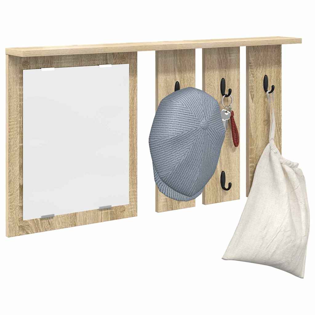 Wandmontierter Kleiderständer Sonoma-Eiche 85 x 10 x 45 cm