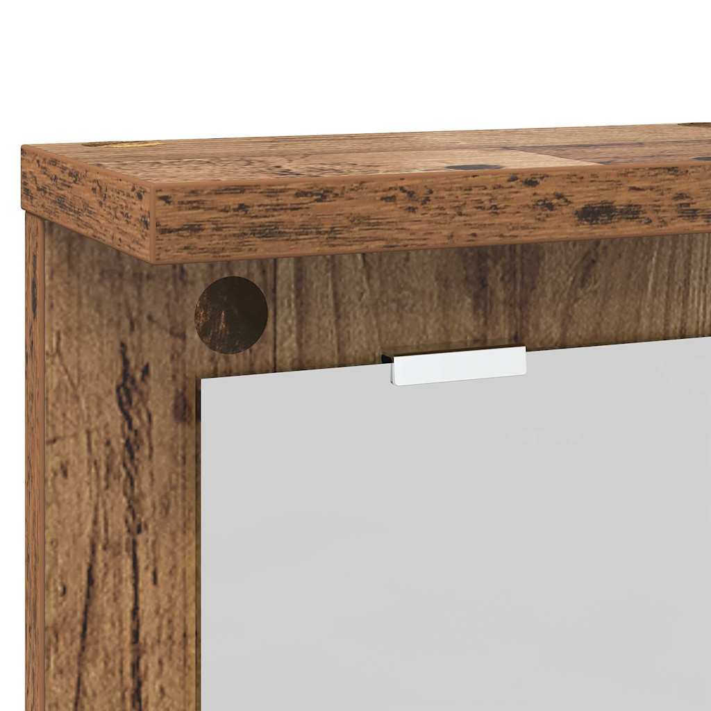 Wandmontierter Kleiderständer mit Regal Altholz 85 x 10 x 45 cm