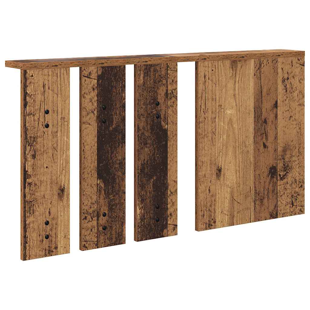 Wandmontierter Kleiderständer mit Regal Altholz 85 x 10 x 45 cm
