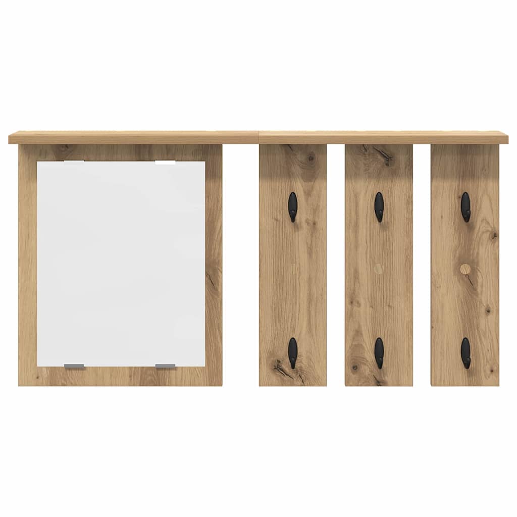 Wandmontierter Kleiderständer Artisan-Eiche 85 x 10 x 45 cm