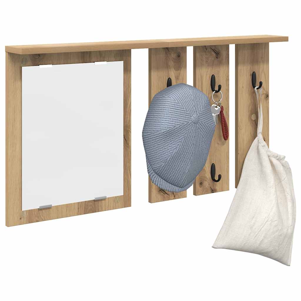 Wandmontierter Kleiderständer Artisan-Eiche 85 x 10 x 45 cm