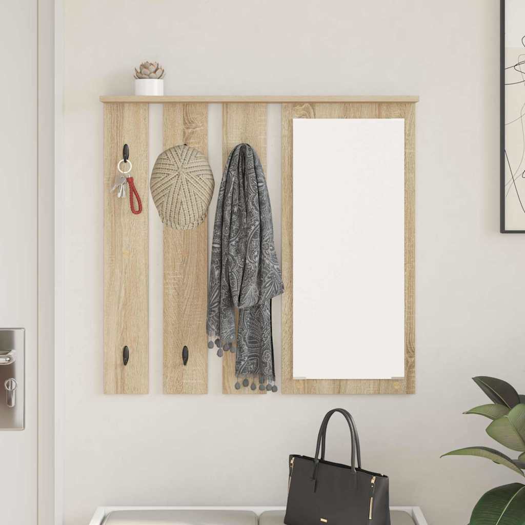 Wandmontierter Kleiderständer Sonoma-Eiche 84 x 10 x 80 cm