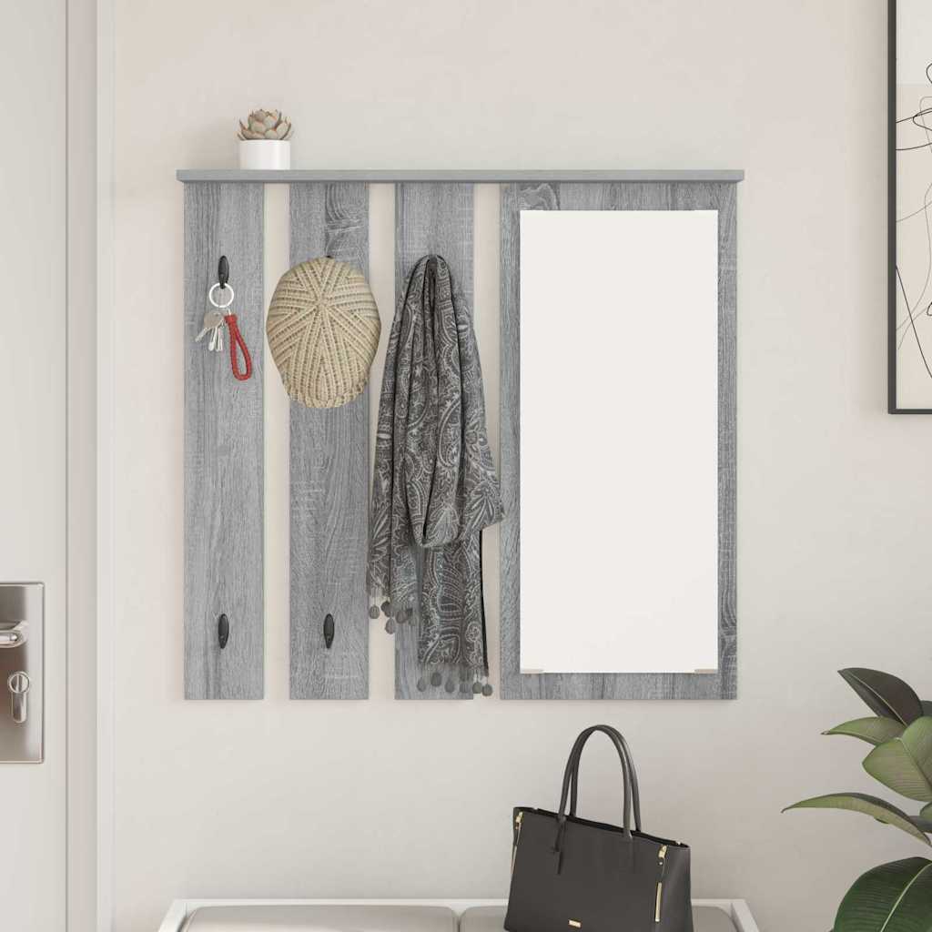 Wandmontierter Kleiderständer Grau Sonoma 84 x 10 x 80 cm