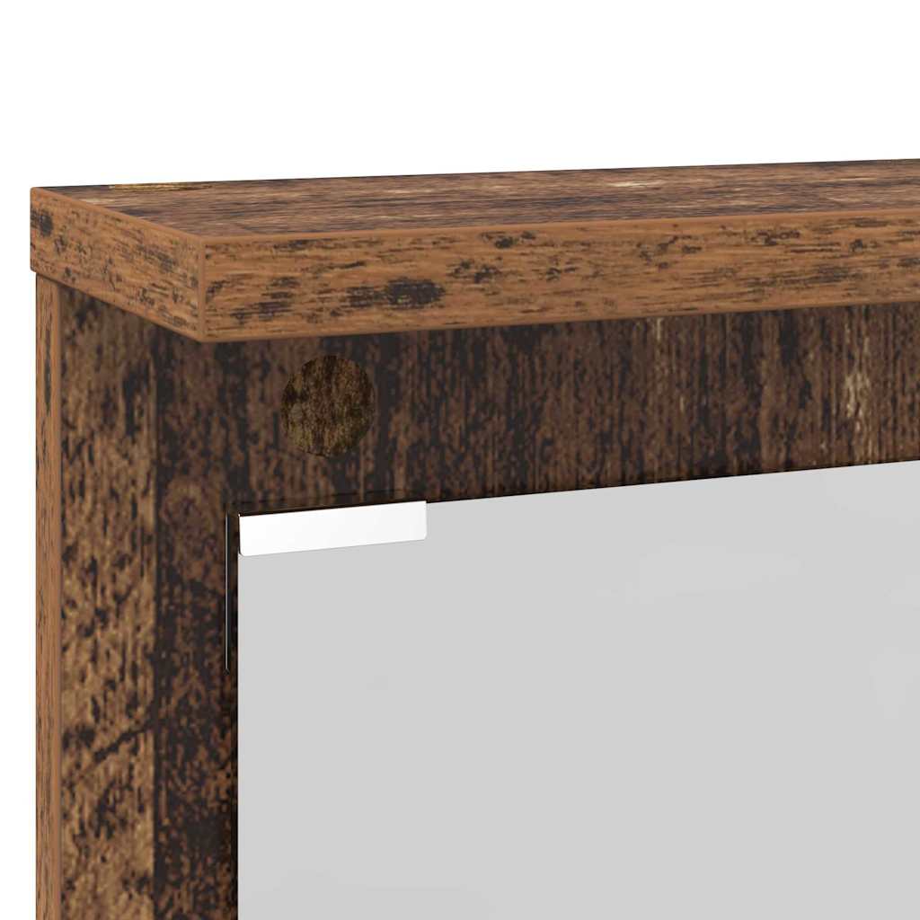 Wandmontierter Kleiderständer mit Regal Altholz 84 x 10 x 80 cm