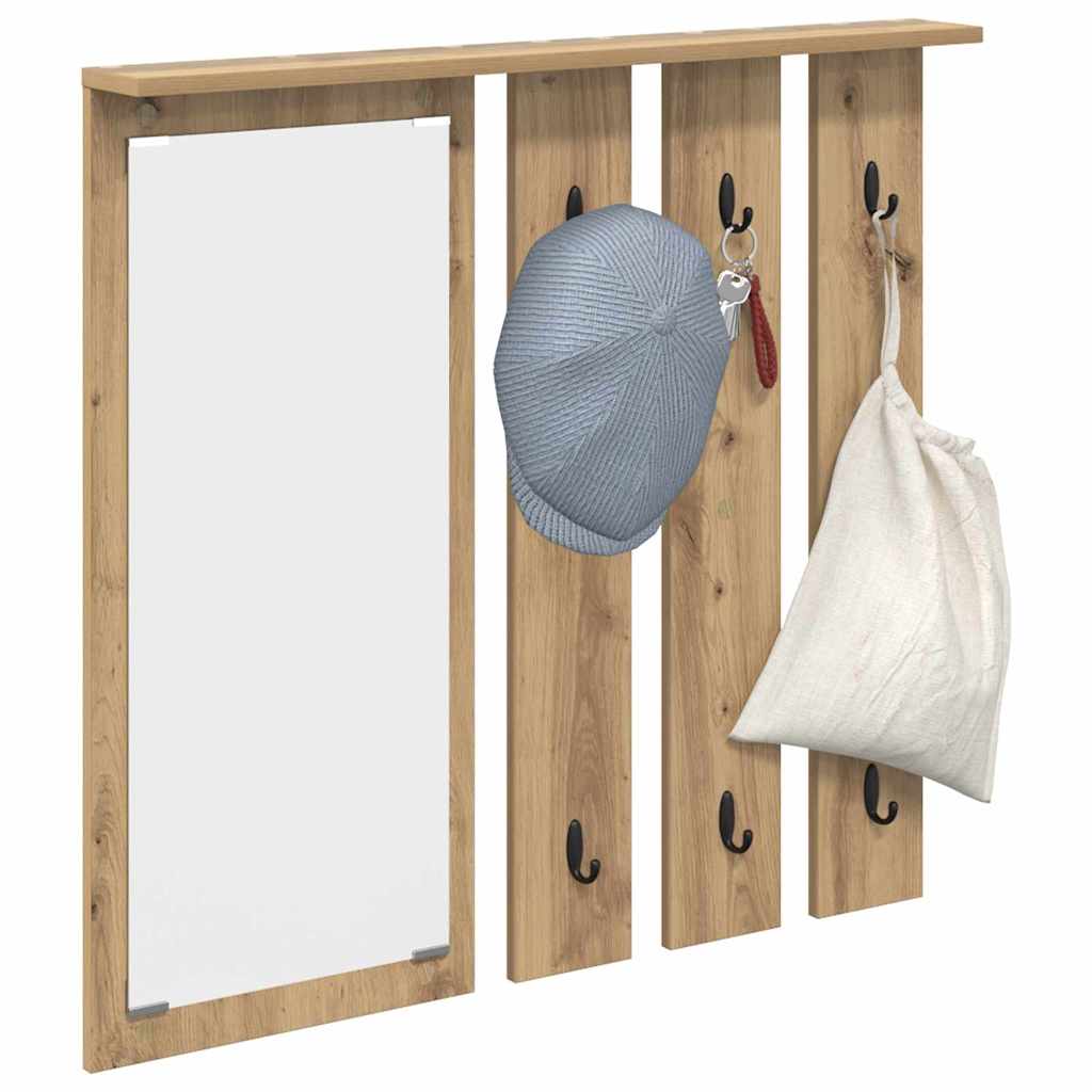 Wandmontierter Kleiderständer Artisan-Eiche 84 x 10 x 80 cm
