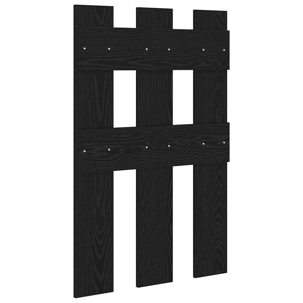 Wandmontierter nachttisch Schwarz Eichen-Optik 65 x 3 x 100 cm