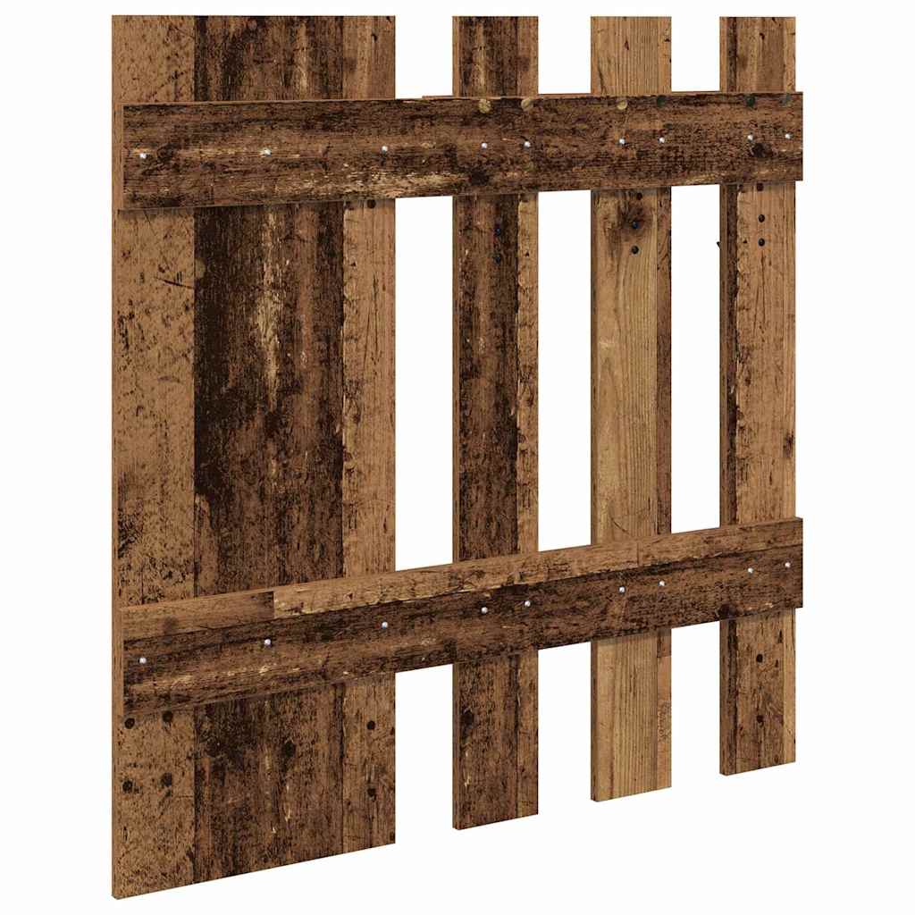 Wandmontierter nachttisch mit Spiegel Altholz 100 x 10 x 100 cm