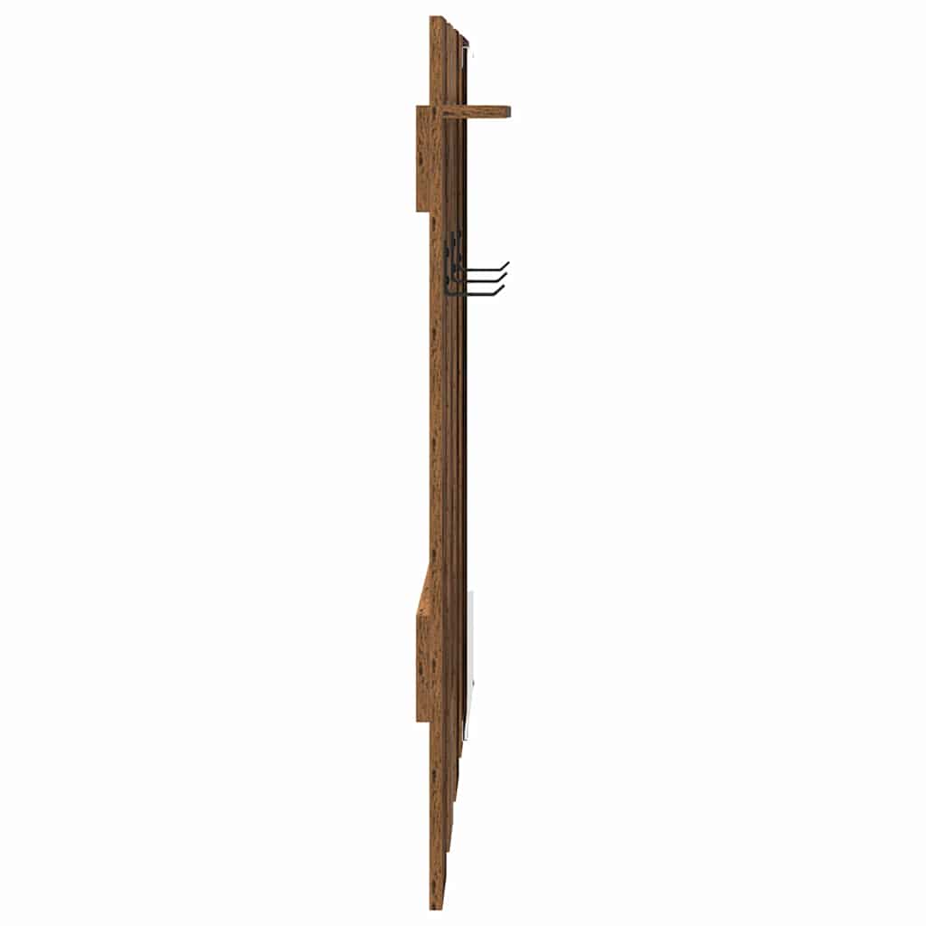 Wandmontierter nachttisch mit Spiegel Altholz 100 x 10 x 100 cm