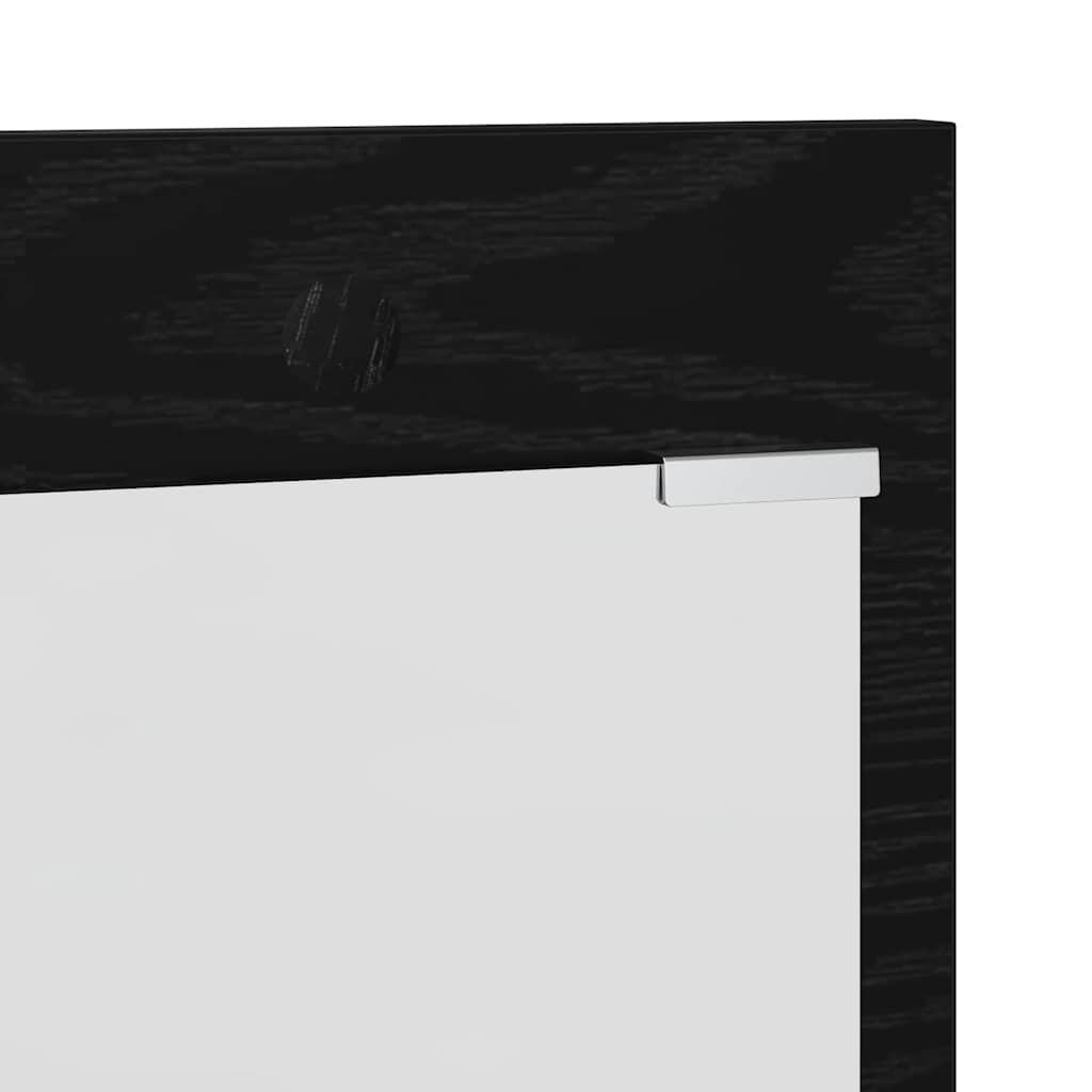 Wandmontierter nachttisch Schwarz Eichen-Optik 90 x 10 x 50 cm