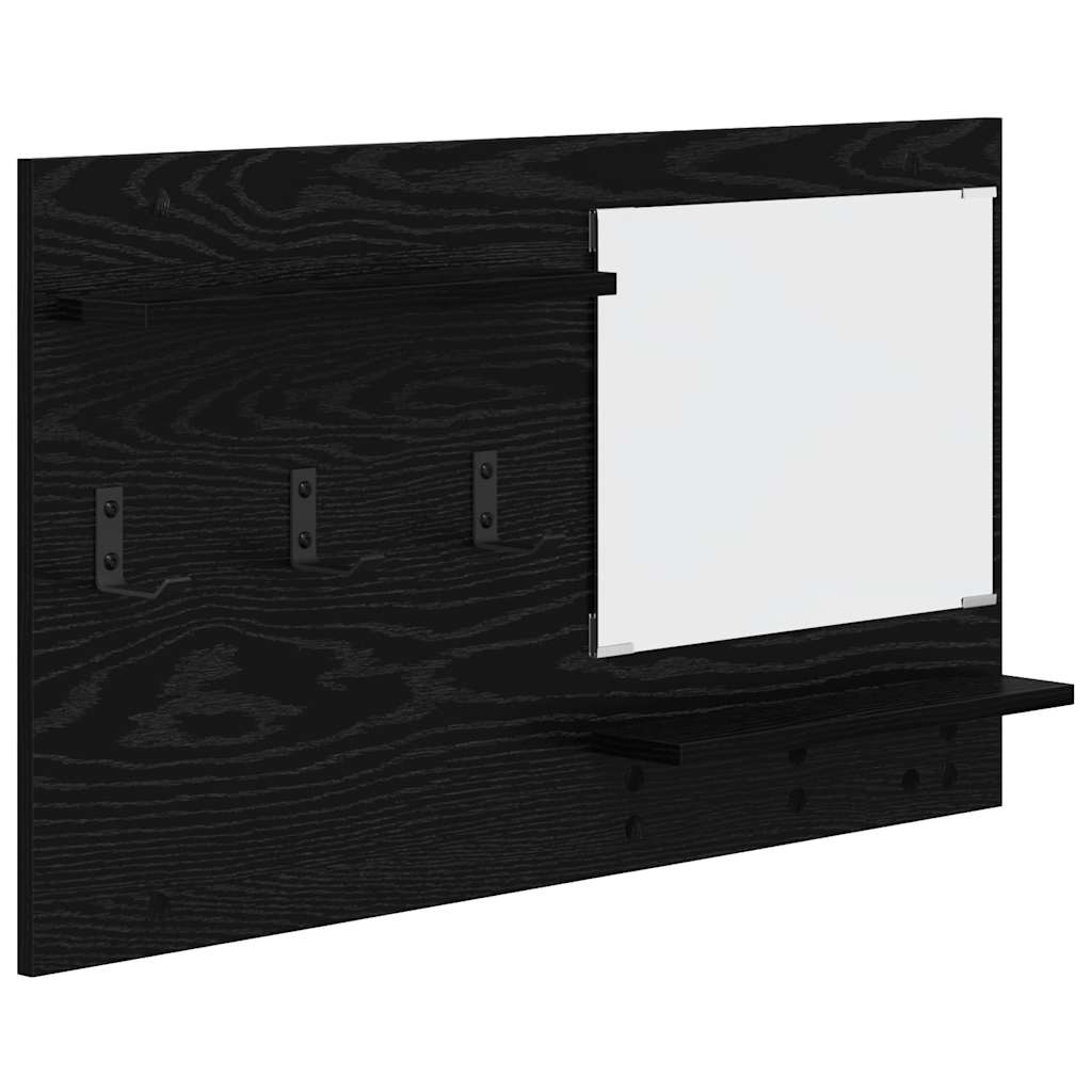 Wandmontierter nachttisch Schwarz Eichen-Optik 90 x 10 x 50 cm