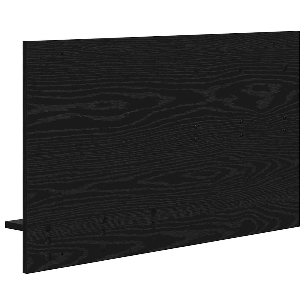 Wandmontierter nachttisch Schwarz Eichen-Optik 90 x 10 x 50 cm