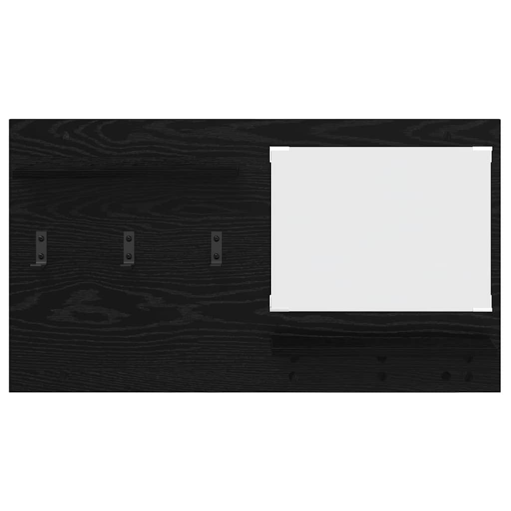 Wandmontierter nachttisch Schwarz Eichen-Optik 90 x 10 x 50 cm