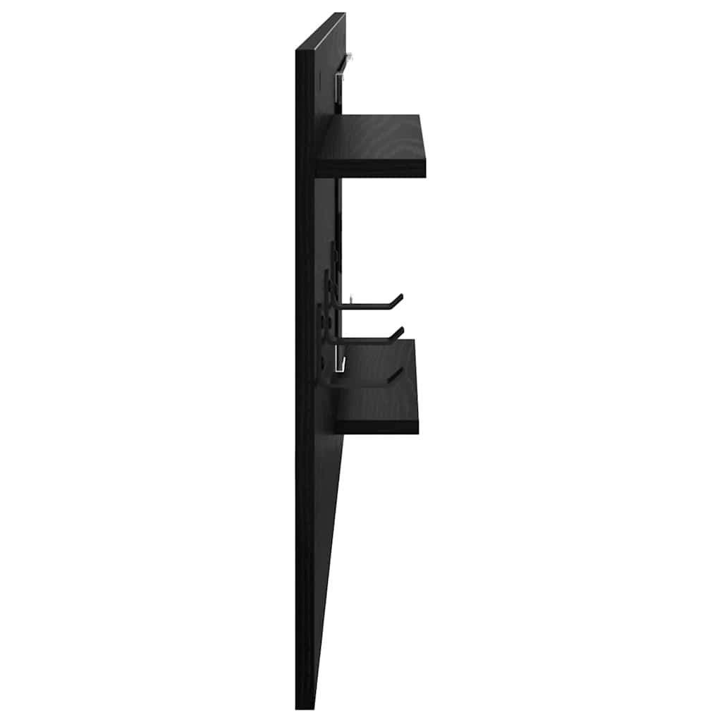 Wandmontierter nachttisch Schwarz Eichen-Optik 90 x 10 x 50 cm