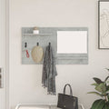 Wandmontierter nachttisch mit Regal Beton Grau 90 x 10 x 50 cm