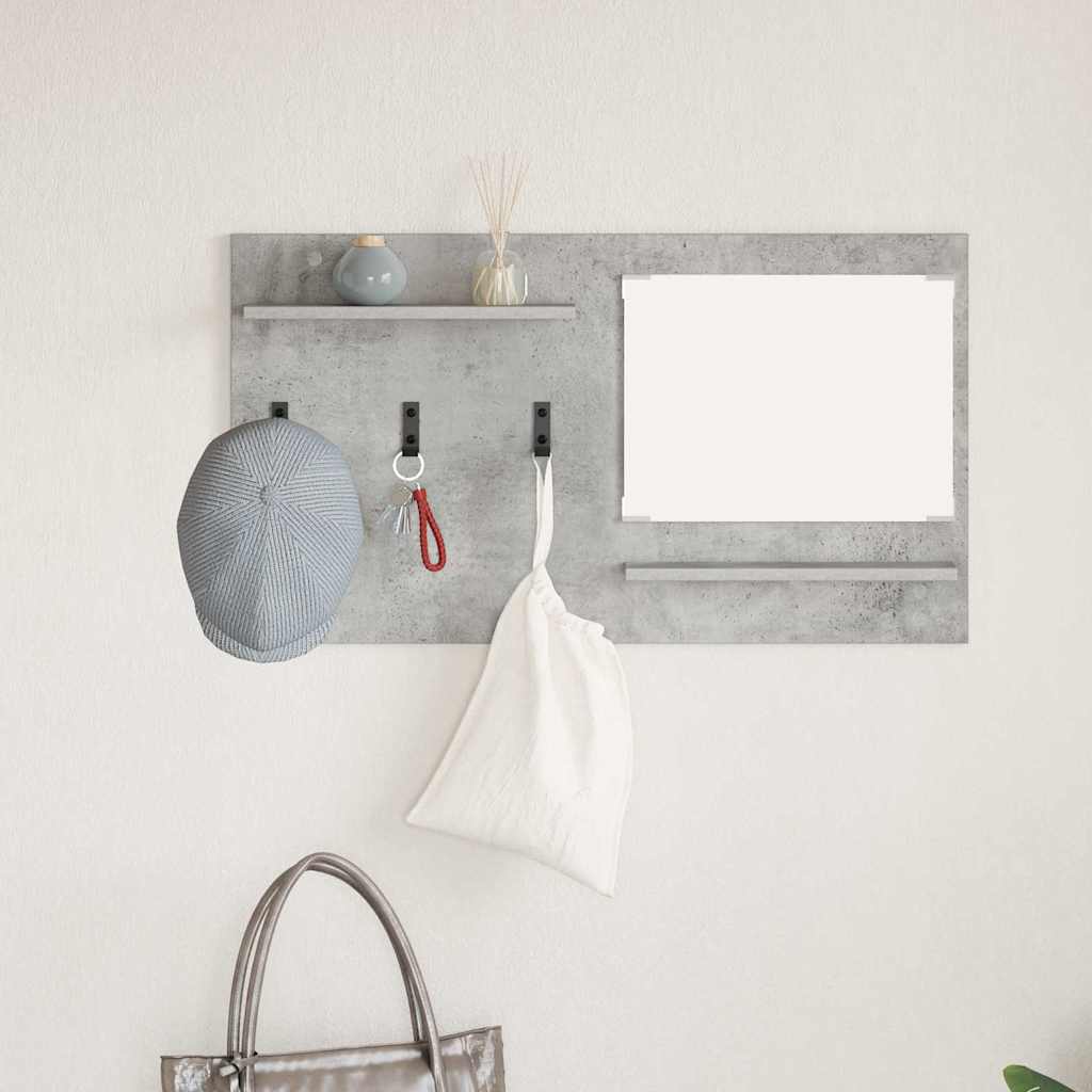 Wandmontierter nachttisch mit Regal Beton Grau 90 x 10 x 50 cm