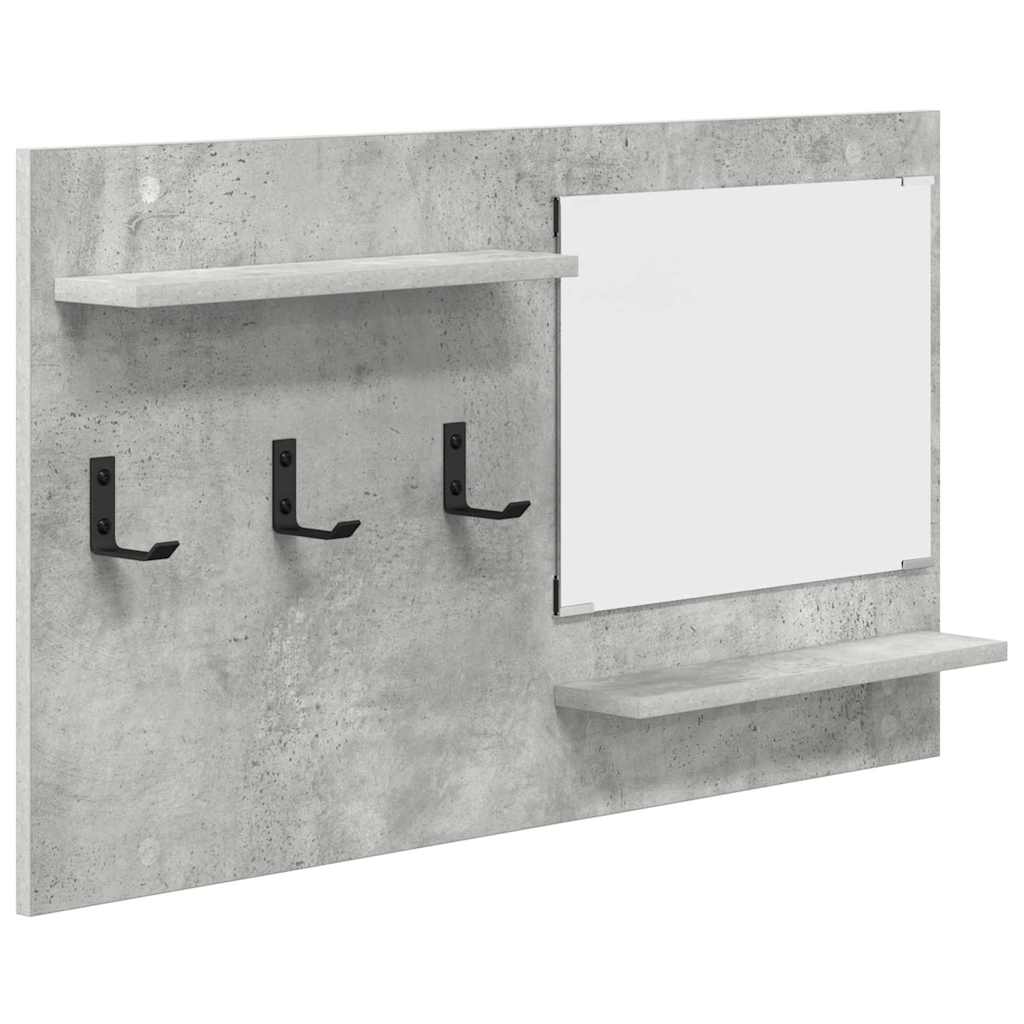 Wandmontierter nachttisch mit Regal Beton Grau 90 x 10 x 50 cm
