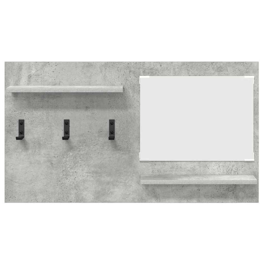 Wandmontierter nachttisch mit Regal Beton Grau 90 x 10 x 50 cm