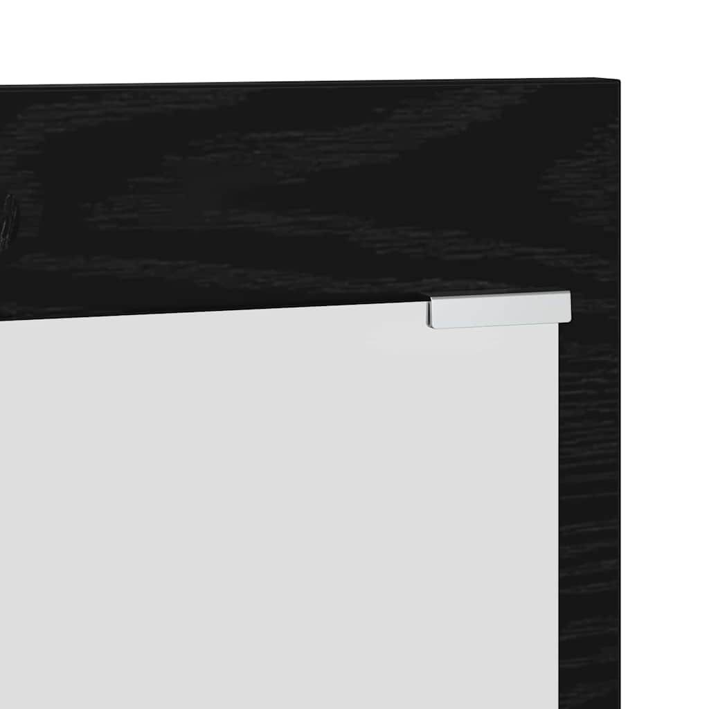Wandmontierter nachttisch Schwarz Eichen-Optik 70 x 10 x 90 cm