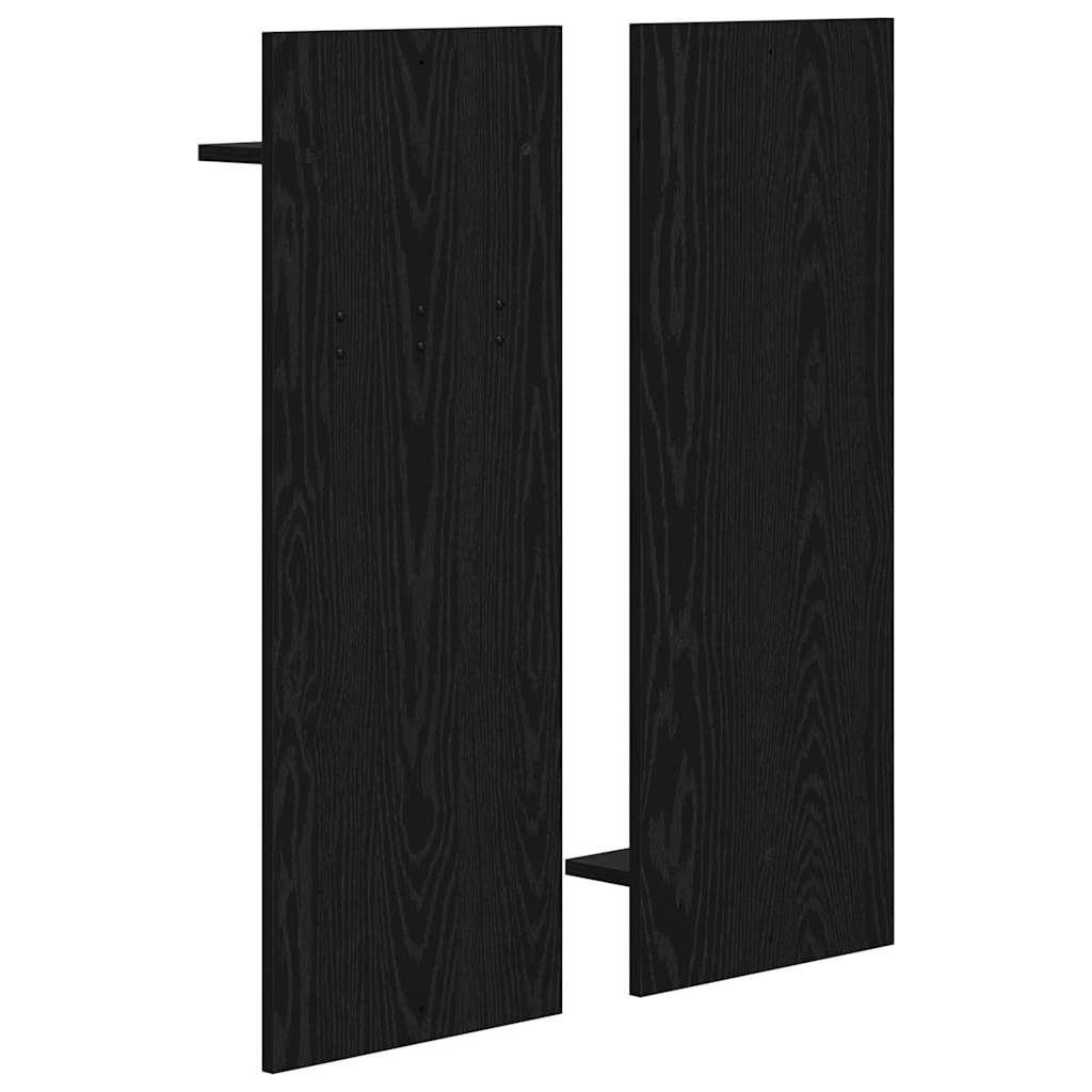 Wandmontierter nachttisch Schwarz Eichen-Optik 70 x 10 x 90 cm