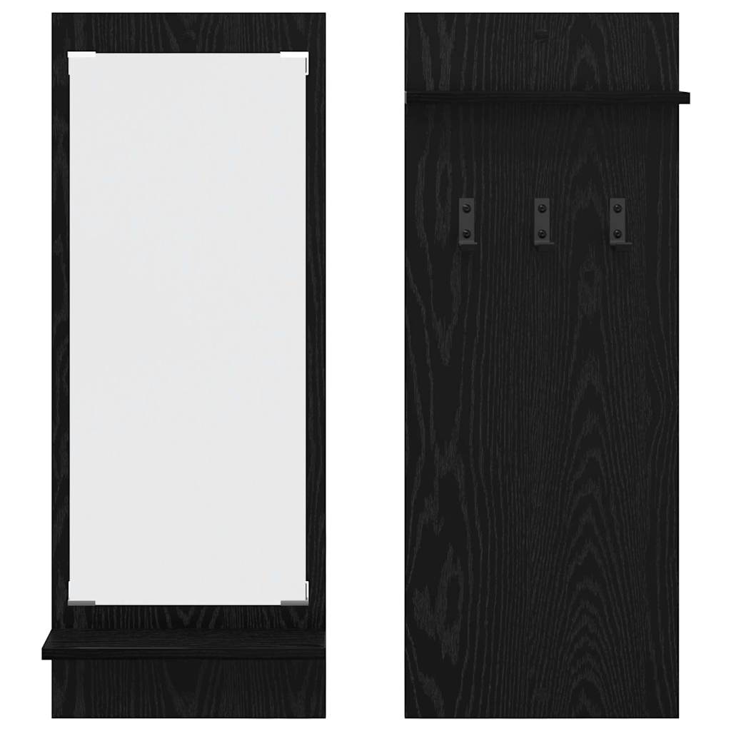 Wandmontierter nachttisch Schwarz Eichen-Optik 70 x 10 x 90 cm