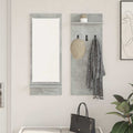 Wandmontierter nachttisch mit Regal Beton Grau 70 x 10 x 90 cm