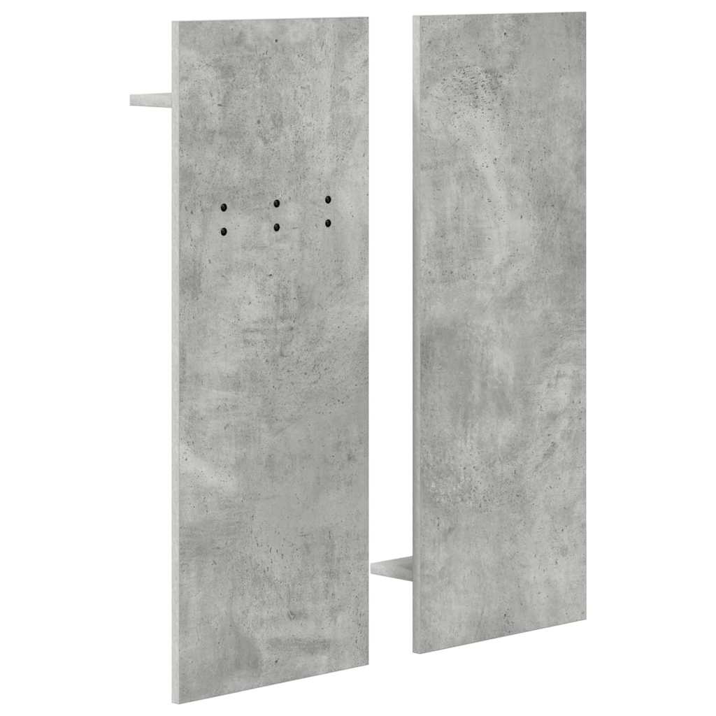 Wandmontierter nachttisch mit Regal Beton Grau 70 x 10 x 90 cm